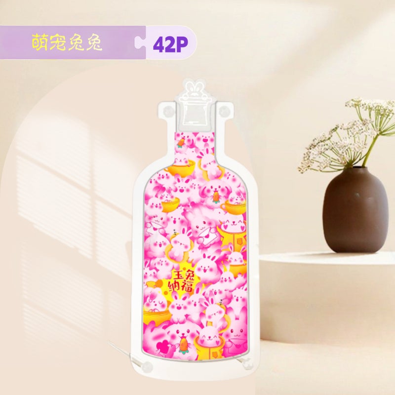 Transparent Acrylic Puzzle Factory Bottle Cute Cat Rabbit Duck Cartoon Anime Peripheral Puzzle Customized Educational Toys - Image 5