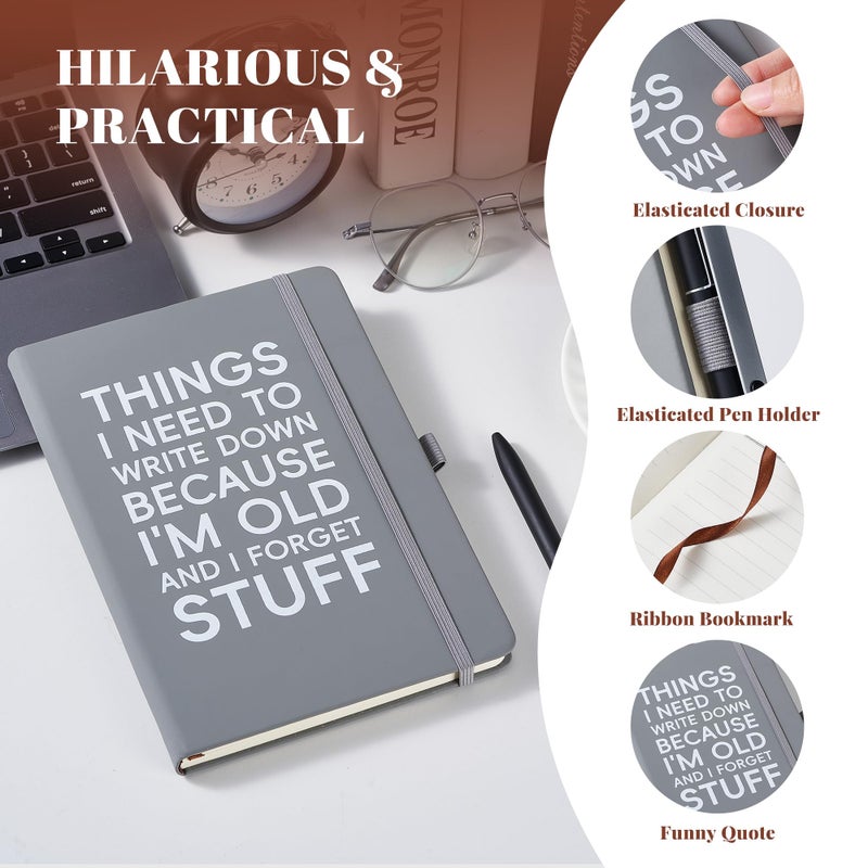 SUADEN Funny Gift Notebook Journal for Men and Women â€“ Things I Need To Write Down Because I'm Old And I Forget Stuff â€“ Unique Thoughtful Gifts for Co-workers, Friends and Familyâ€“100 Pages - Image 2