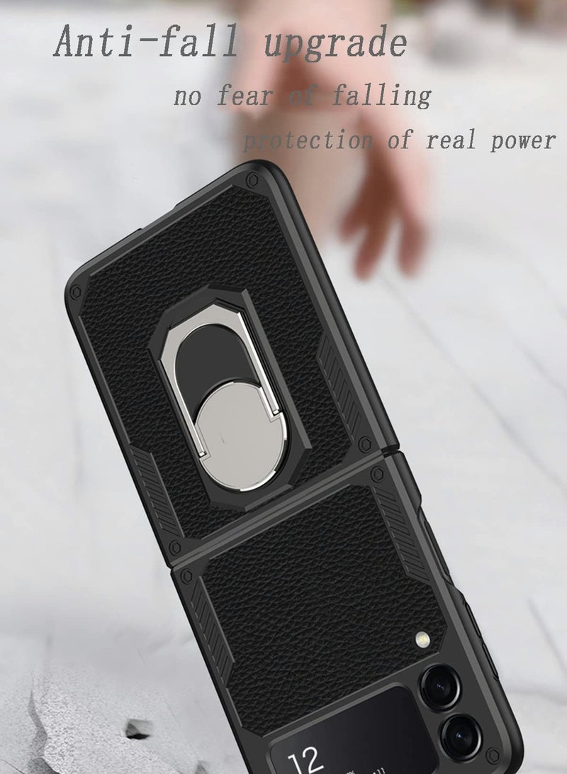 Excefore Case for Samsung Z Flip 3 Case, Built-in Kickstand Shockproof Fold 360 degrees Protection Cover - Image 3