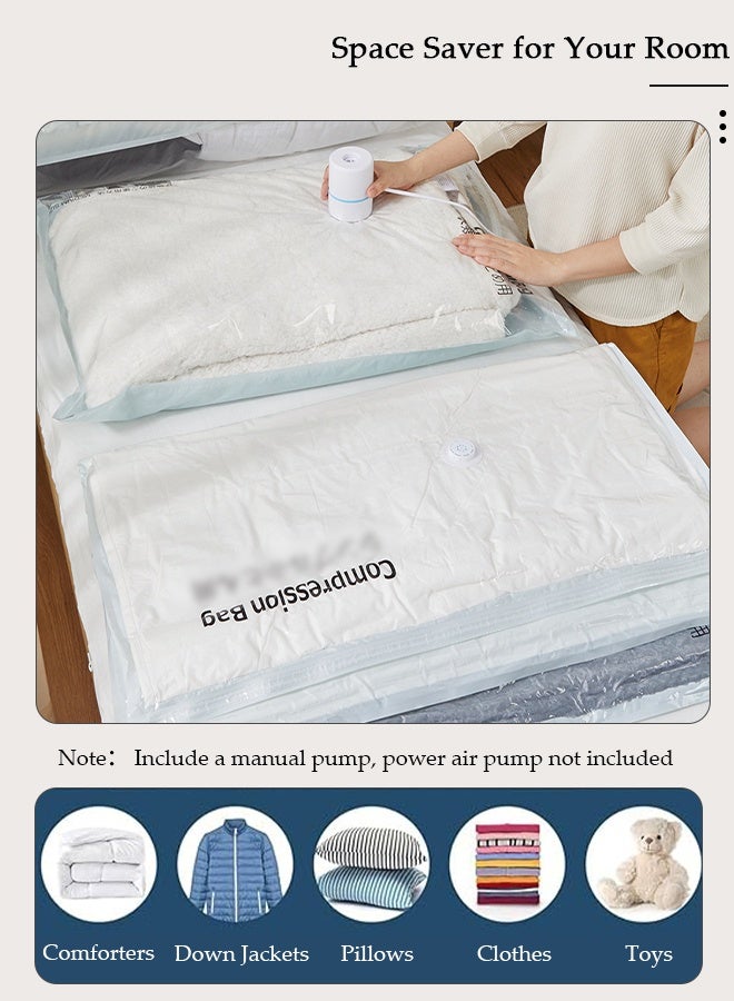DUNISO 70*50 cm Vacuum Storage Bags-5 Compression Bags Pump Needed Reusable Compression Bags Space Saver Home Packing Organizers for Packing, Clothes, Comforters, Blankets - Image 3