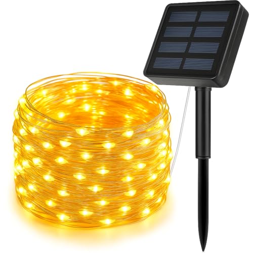 CBK Solar Fairy String Light 200 LEDs 22 Meter Inbuilt Rechargable Batery IP65 Waterproof 8 Mode Copper Wire for Garden Yard Balcony Diwali Christmas Party & Home Decor Led Light - Image 1