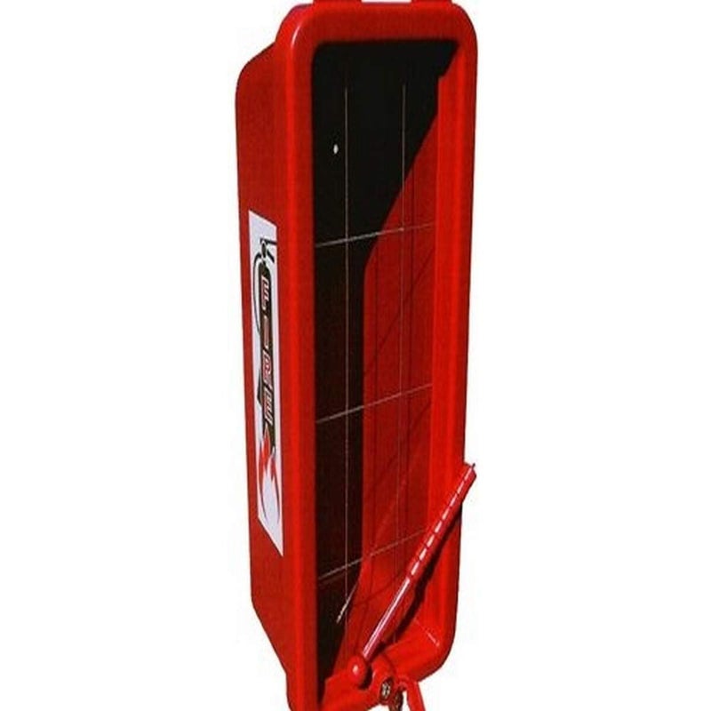 Cato 11051-H Red Plastic Chief Fire Extinguisher Cabinet for 10 lb. Extinguisher, with Hammer and Cylinder Lock