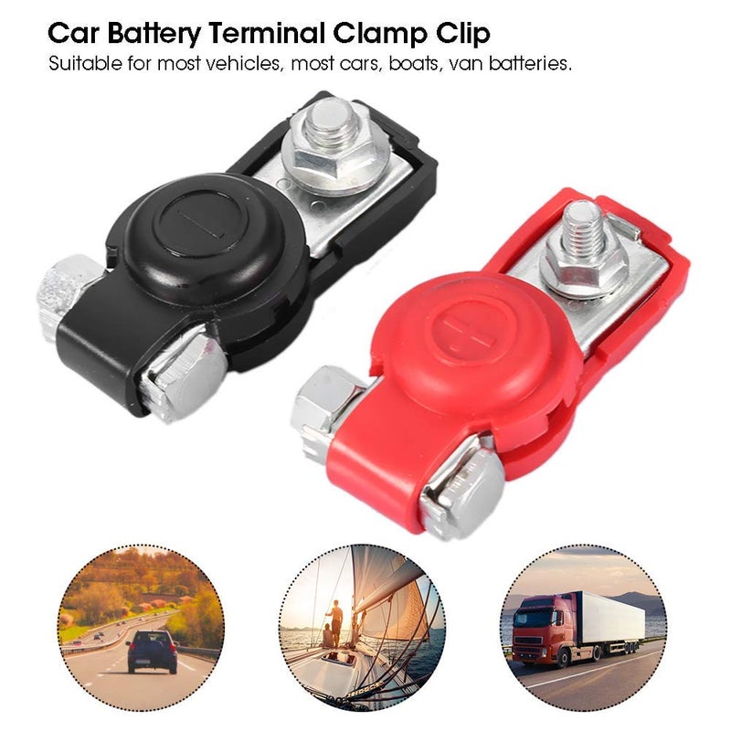 Ejoyous 1 Pair Battery Terminals, Battery Pole Terminals, Car Battery Quick Clamps Connectors, Car Battery Clips, Connection Clamps for Car, Boat, Vehicle, Motorhome - Image 2