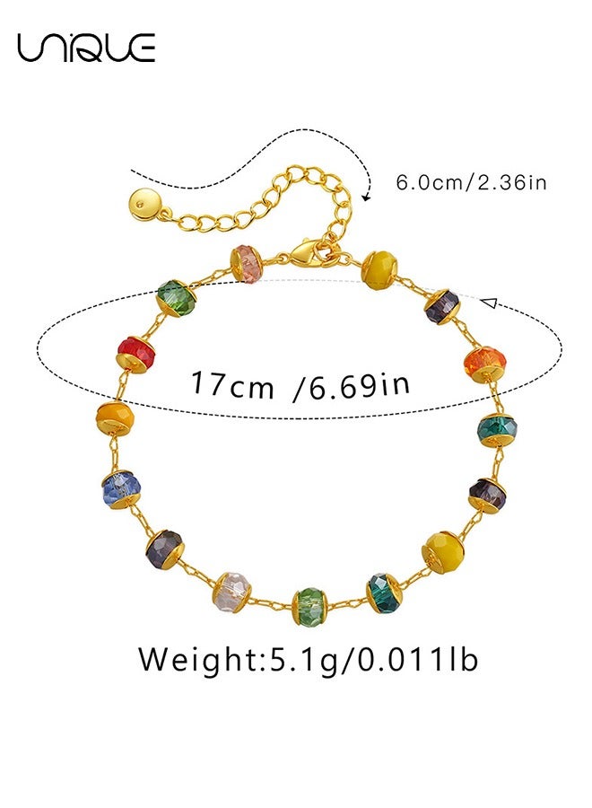 Unique Bracelets - Beaded Bracelets - Stained Glass Beaded Bracelets - Simple and Generous - New Bracelets - Women - Image 2