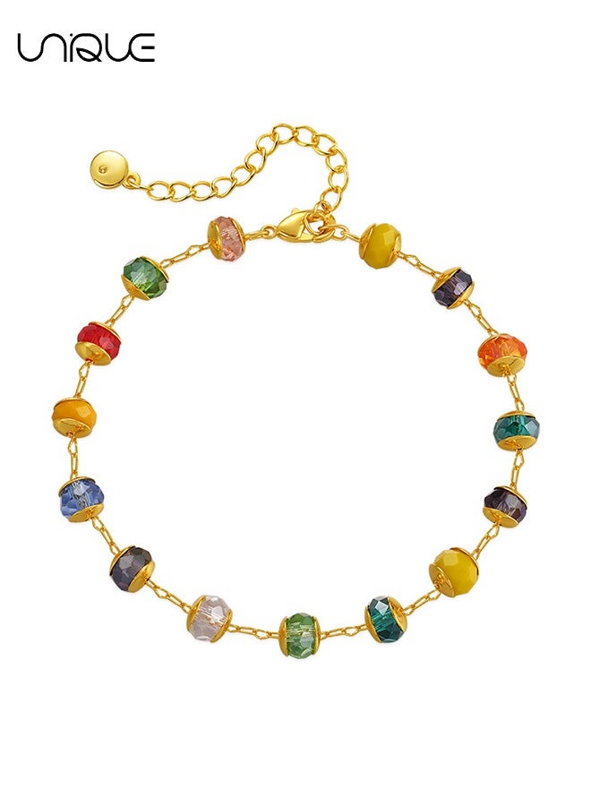 Unique Bracelets - Beaded Bracelets - Stained Glass Beaded Bracelets - Simple and Generous - New Bracelets - Women - Image 1