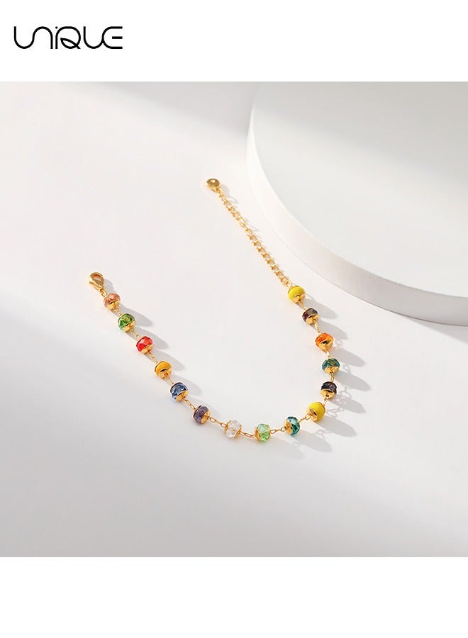 Unique Bracelets - Beaded Bracelets - Stained Glass Beaded Bracelets - Simple and Generous - New Bracelets - Women - Image 5