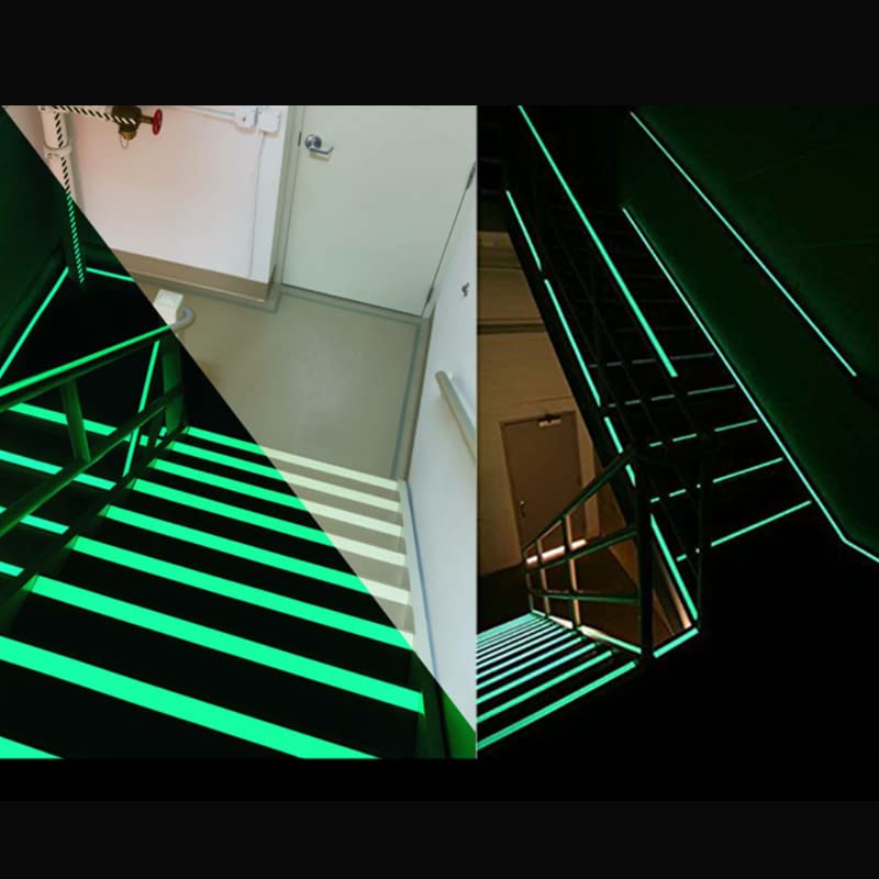 Gold Leaf GOLD LEAF Glow in The Dark Tape 5 Meter x 2 inch Green High Bright Luminous Tape Sticker Removeble Waterproof and Photoluminescent Pack Of 2  - Image 5
