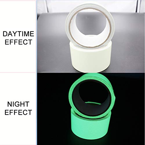 Gold Leaf GOLD LEAF Glow in The Dark Tape 5 Meter x 2 inch Green High Bright Luminous Tape Sticker Removeble Waterproof and Photoluminescent Pack Of 2  - Image 3