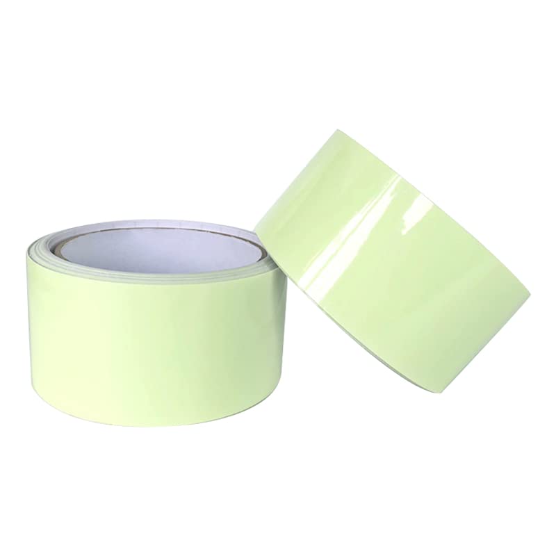 Gold Leaf GOLD LEAF Glow in The Dark Tape 5 Meter x 2 inch Green High Bright Luminous Tape Sticker Removeble Waterproof and Photoluminescent Pack Of 2  - Image 2