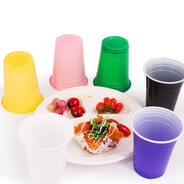 Selibration Dark Blue Plastic Reusable Colourful Cups Set for Occasional Party, Strong Reusable Glass, Leakproof, Recylable, Great for Water, Juices, Milk & More, Party & Event Supplies (Set of 25pcs) - Image 5