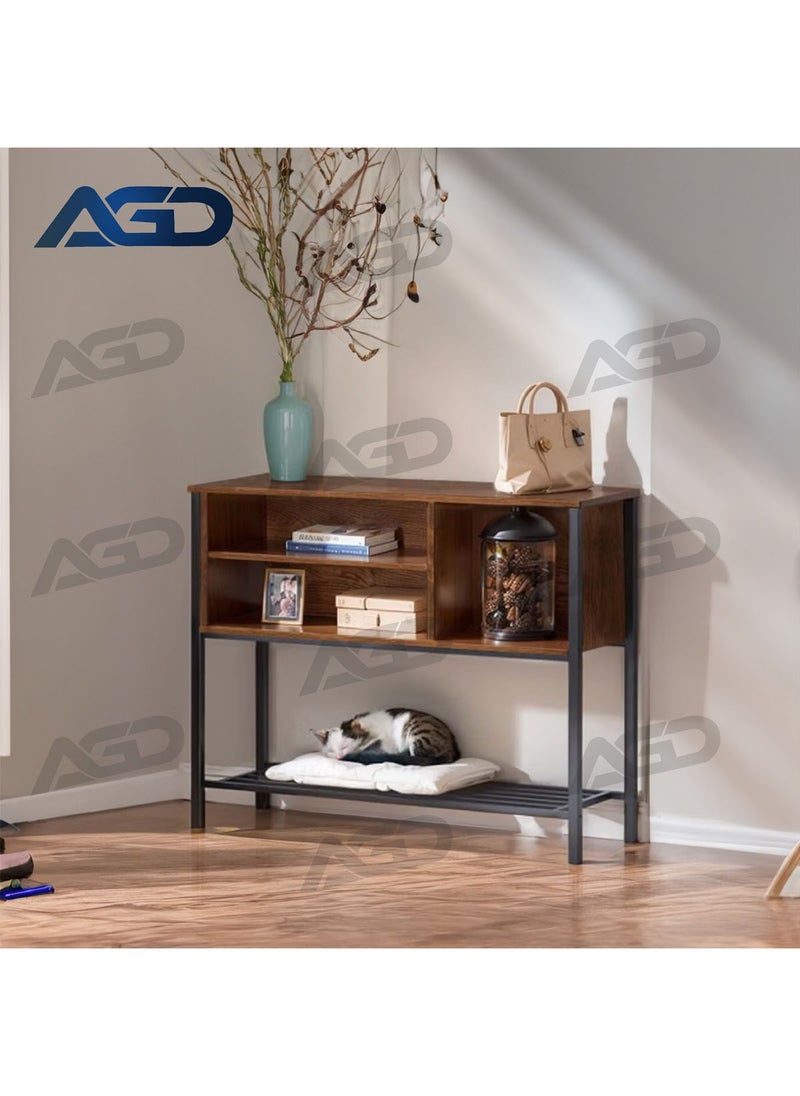 AGD Coffee Storage Cabinet, Entryway Sideboard with Open Storage Shelves, for Kitchen Dining Room, Living Room, Console Table  - Image 2