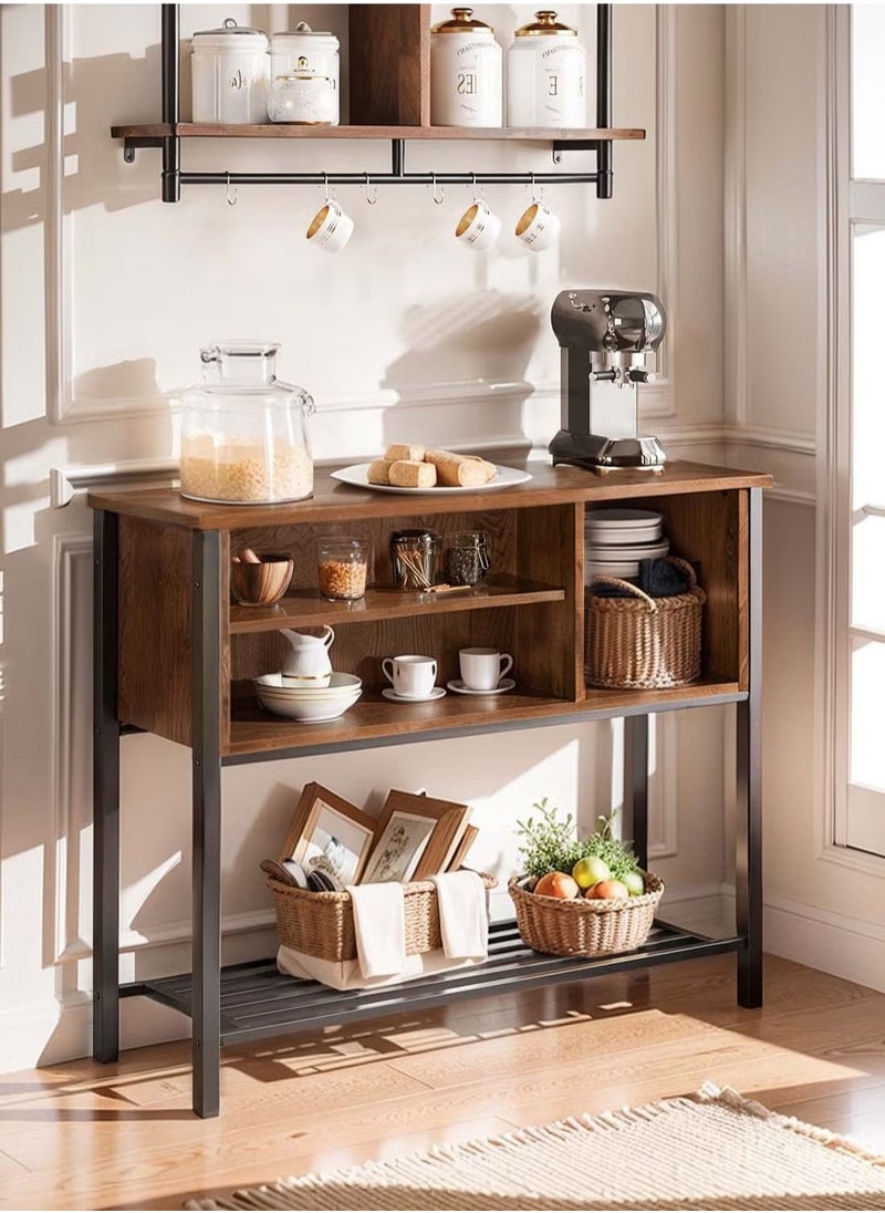 AGD Coffee Storage Cabinet, Entryway Sideboard with Open Storage Shelves, for Kitchen Dining Room, Living Room, Console Table  - Image 1