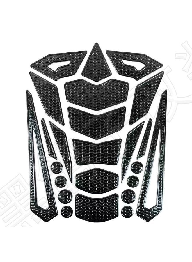 Suitable For Ktm Suzuki Honda Yamaha Motorcycle Stereo Waterproof Fuel Tank Sticker Decorative Fuel Tank Fish Bone Decal-Color:Gray 3d Three-dimensional Waterproof And Anti-slip♜♜-Size:Default Item♜♜ - Image 1