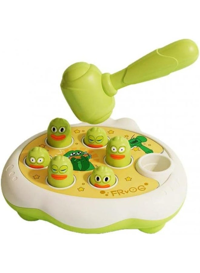 Frog Cartoon Whac-A-Mole Montessori Toy - Animal-Themed Knocking Game | Educational Board Game for Toddlers & Parent-Child Play - Image 1