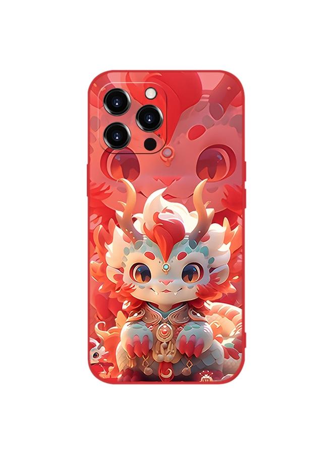 S-TOP Case For iPhone 15 Pro Max New Year Red Silicone Shockproof Phone Case - Image 1