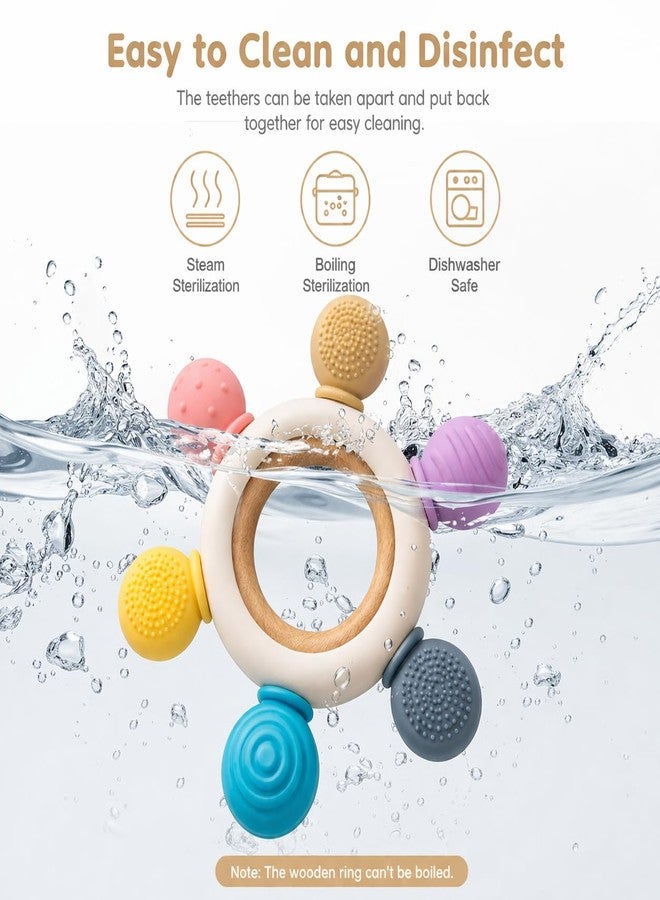 STOFFIER GARTEN Baby Teether Toy for 3+ Months, BPA-Free Food Grade Silicone Teething Ring, Soft Chew Toy for Teething Relief, Easy Grip Sensory Teether for Infants 6–12 Months, Newborn Baby Gift for Boys & Girls - Image 3