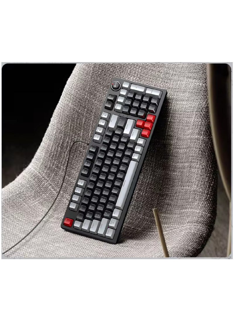 T-WOLF 80% Mechanical Gaming Keyboard LED Backlit Compact 97 Keys Wired Mechanical Keyboard With Volume Control Knob  Switch Keyboard for Gaming or Office  - Image 5
