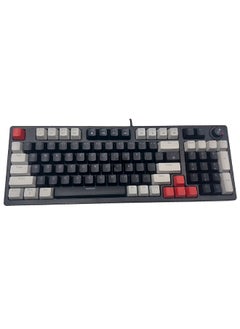 T-WOLF 80% Mechanical Gaming Keyboard LED Backlit Compact 97 Keys Wired Mechanical Keyboard With Volume Control Knob  Switch Keyboard for Gaming or Office  - Image 2