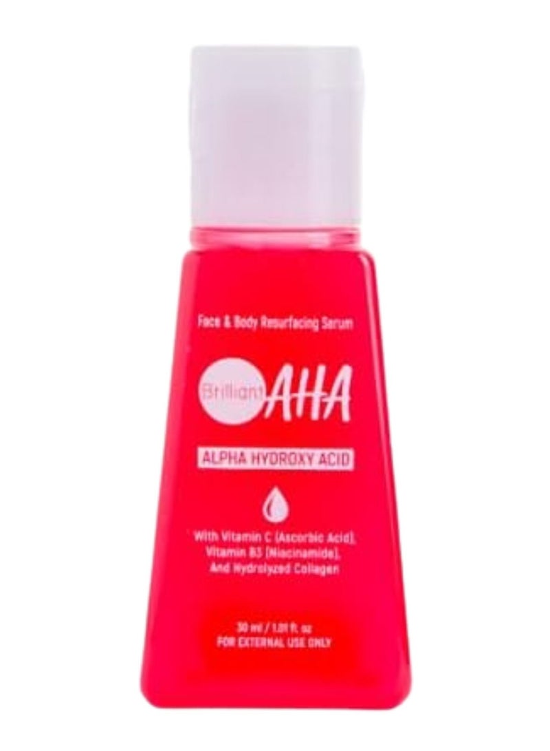 D Beauty 30ML AHA Alpha Hydroxy Acid Serum for Face & Body - Brightening, Exfoliating, Anti-Aging Treatment for Fine Lines & Wrinkles - Essential Day & Night Moisturizer to Soften & Even Skin Tone Skin Care - Image 1
