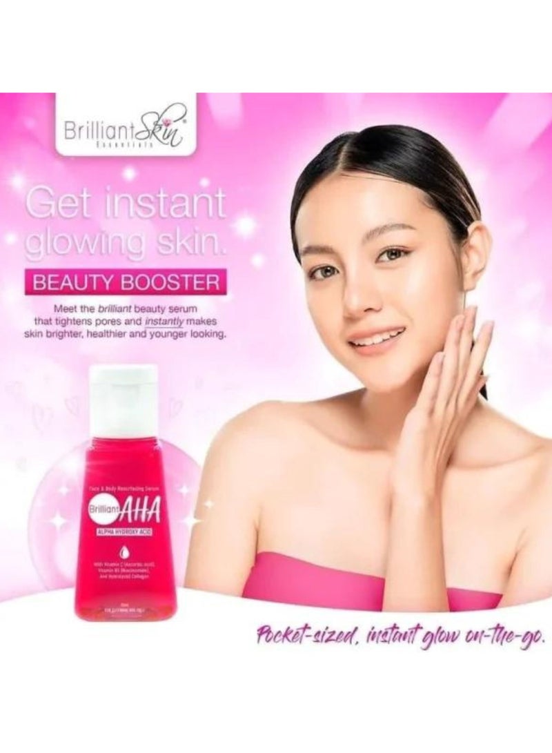 D Beauty 30ML AHA Alpha Hydroxy Acid Serum for Face & Body - Brightening, Exfoliating, Anti-Aging Treatment for Fine Lines & Wrinkles - Essential Day & Night Moisturizer to Soften & Even Skin Tone Skin Care - Image 3