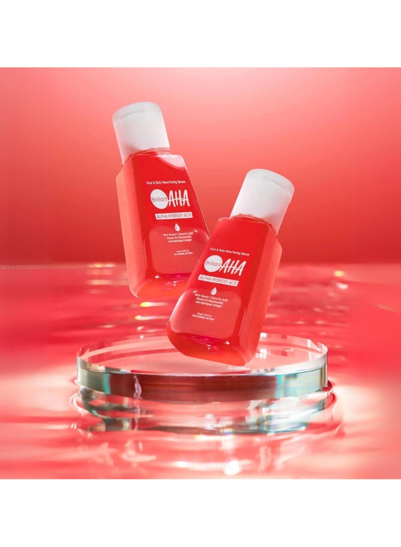 D Beauty 30ML AHA Alpha Hydroxy Acid Serum for Face & Body - Brightening, Exfoliating, Anti-Aging Treatment for Fine Lines & Wrinkles - Essential Day & Night Moisturizer to Soften & Even Skin Tone Skin Care - Image 4