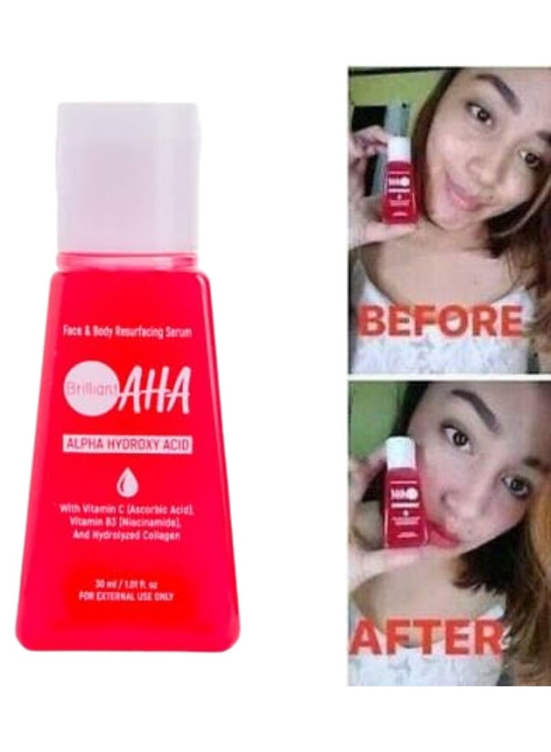 D Beauty 30ML AHA Alpha Hydroxy Acid Serum for Face & Body - Brightening, Exfoliating, Anti-Aging Treatment for Fine Lines & Wrinkles - Essential Day & Night Moisturizer to Soften & Even Skin Tone Skin Care - Image 5