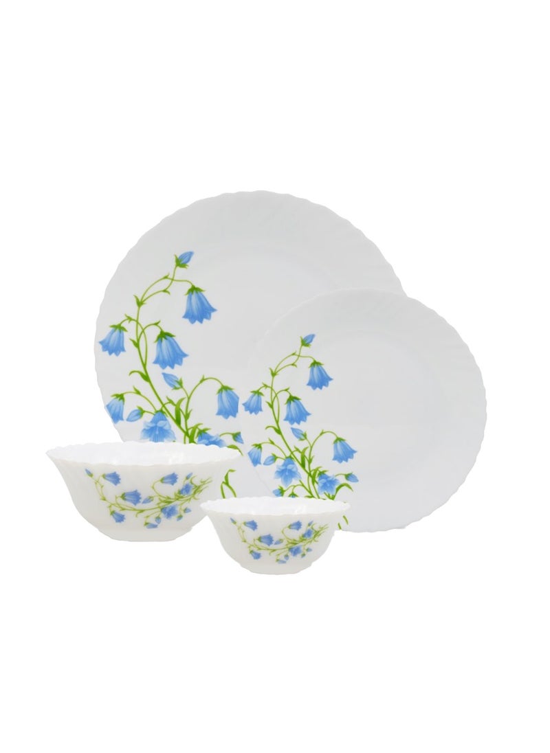 Laopala La Opala Classic 12 Pcs Dinner Sets Glass Material  Plates Dinner Set Microwave Safe & Dishwasher  - Image 1