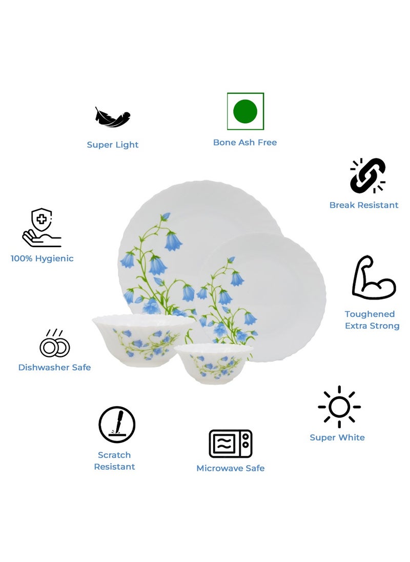 Laopala La Opala Classic 12 Pcs Dinner Sets Glass Material  Plates Dinner Set Microwave Safe & Dishwasher  - Image 2