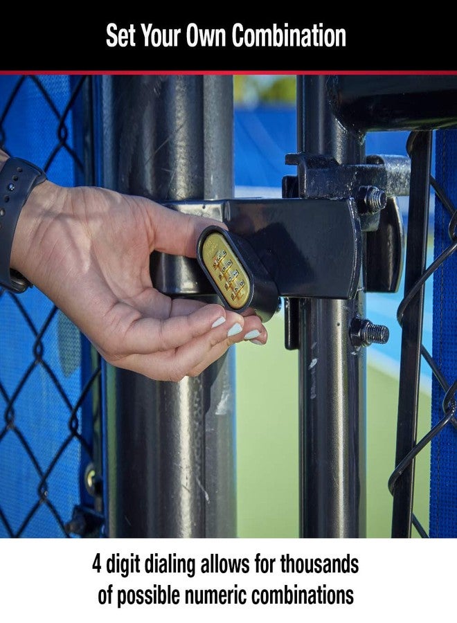 Master Lock Set-Your-Own Polished Combination Padlock, Die-Cast, Black - Image 3