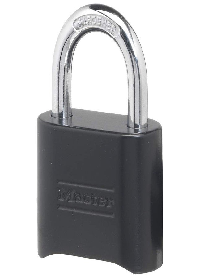 Master Lock Set-Your-Own Polished Combination Padlock, Die-Cast, Black - Image 1