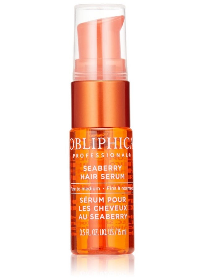 Obliphica Professional Obliphica Seaberry Leave in Hair Serum for Fine & Medium Hair - Vitamins and Omegas for Frizz Free & Nourished Hair - Hair Serum for Dry Hair and Growth - 0.5 Fl Oz  - Image 1