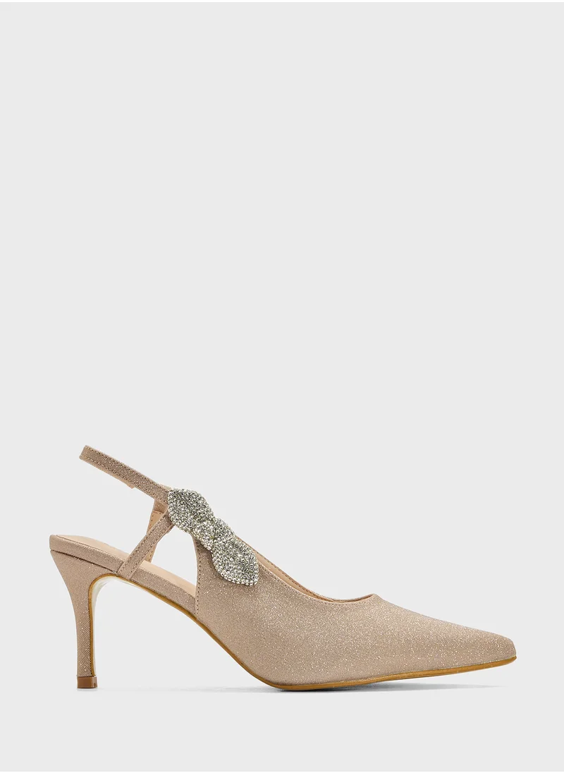 ايلا ليمتد اديشن Diamante Sling Back Pump