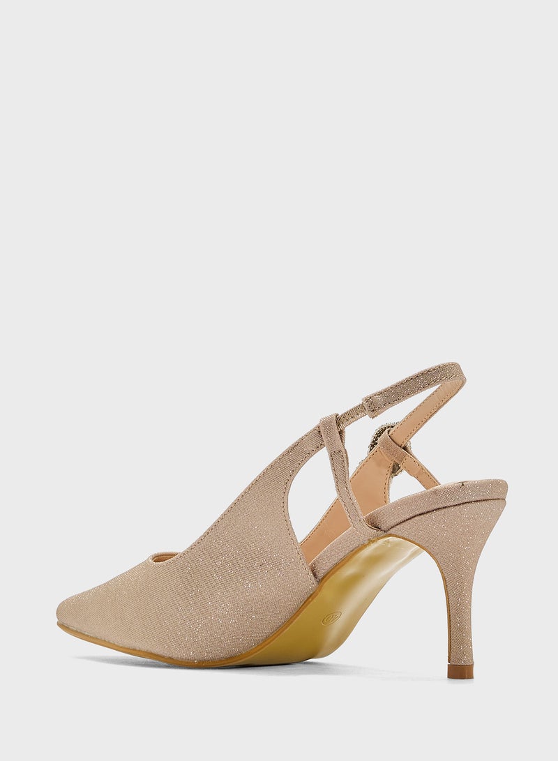 Ella Limited Edition Diamante Sling Back Pump  - Image 3