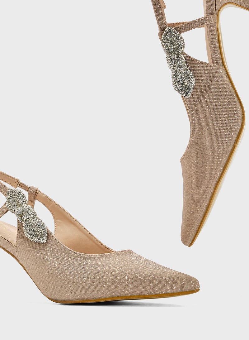 Ella Limited Edition Diamante Sling Back Pump  - Image 4