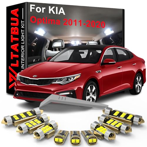 WLTATBUA LED Interior Light Kit Package Replacement for KIA Optima K5 2011 2012 2013 2014 2015 2016 2017 2018 2019 2020, Super Bright 6000K White Bulbs + Install Tool - Image 1