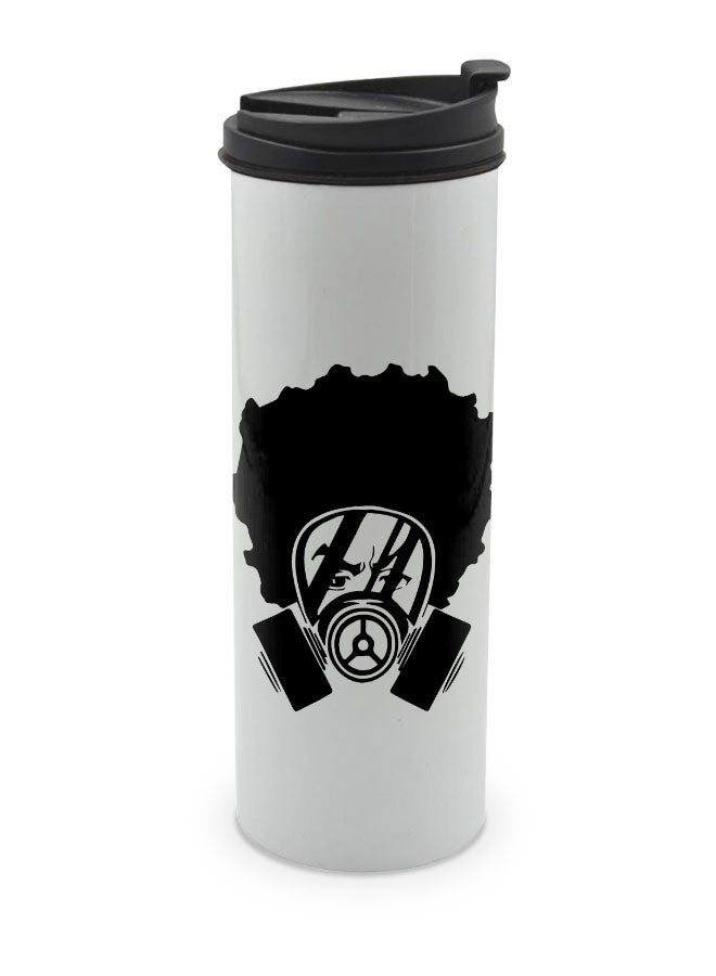LIT The Boondocks White Tumbler for Hot Drinks The Boondocks White Tumbler Face Mask Travel Coffee Tumbler Huey Freeman Funny anime Moment-Parody Anime - Image 1