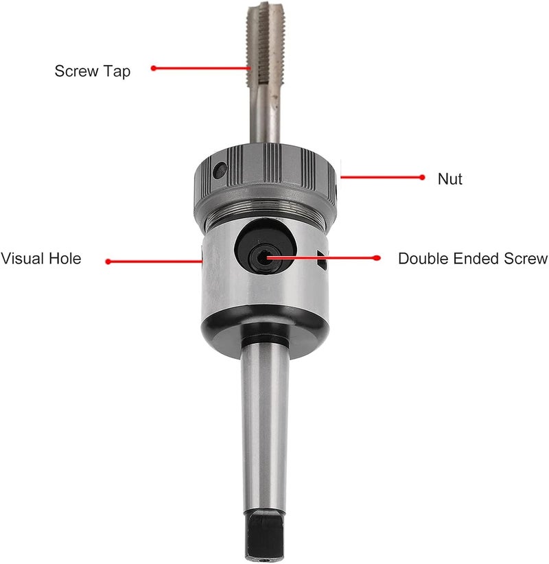 Annular Arbor Tap Holder Tool, TC20 MT3 Tapping Chuck Attachment, 003mm. Accuracy for Drilling M5 M20, Compatible with Tapping Machine Tools, Milling Machines, Speed - Image 5