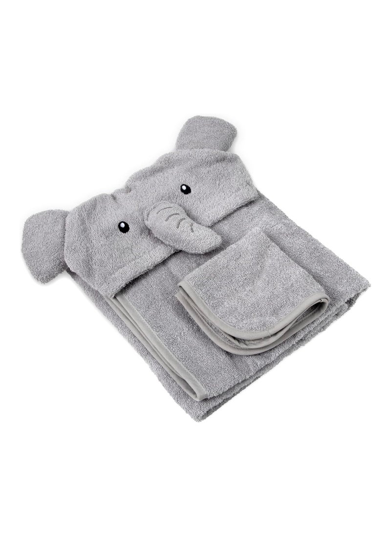 Baby Animal Hooded Towel And Washcloth Set 0-9 Months Cute Elephant Cub - pzsku/ZA1674B803B59F618E785Z/45/_/1703742786/21c405ee-b3ff-466b-8f29-74b794c0c790