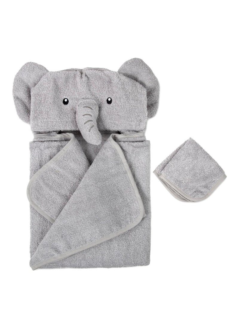 Baby Animal Hooded Towel And Washcloth Set 0-9 Months Cute Elephant Cub - pzsku/ZA1674B803B59F618E785Z/45/_/1703742794/1acda993-5382-417a-9f73-901aac482b1d