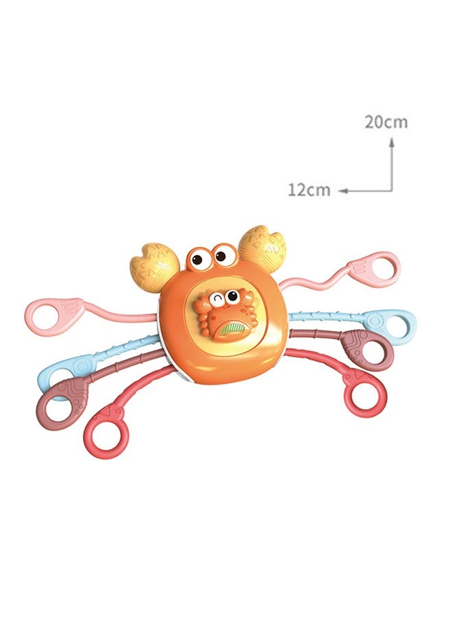 Baby Montessori Toys for 0-2 Year Old Boy Girl, Sensory Toddler Travel Airplane Car Seat Stroller Toys, Learning Fine Motor Skills Pull String Toy Birthday Gifts for Infant Boys（Crab）  - Image 2