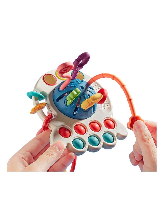 Baby Montessori Toys for 0-2 Year Old Boy Girl, Sensory Toddler Travel Airplane Car Seat Stroller Toys, Learning Fine Motor Skills Pull String Toy Birthday Gifts for Infant Boys（Crab）  - Image 5