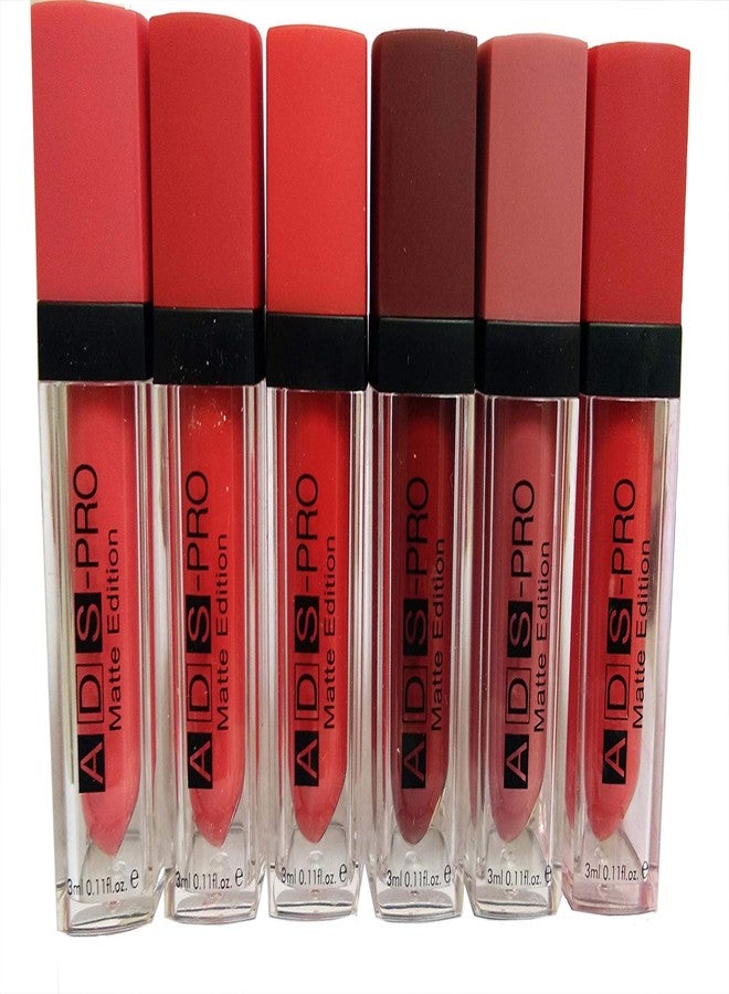 Glamyou Glam you Ads Pro Matte Edition Mini Lipgloss 6 Shades, Sweet Bud, Fuchsia Pink, Dark Orange, Dark Red, Starry Pink, Fuchsia Pink - Image 1