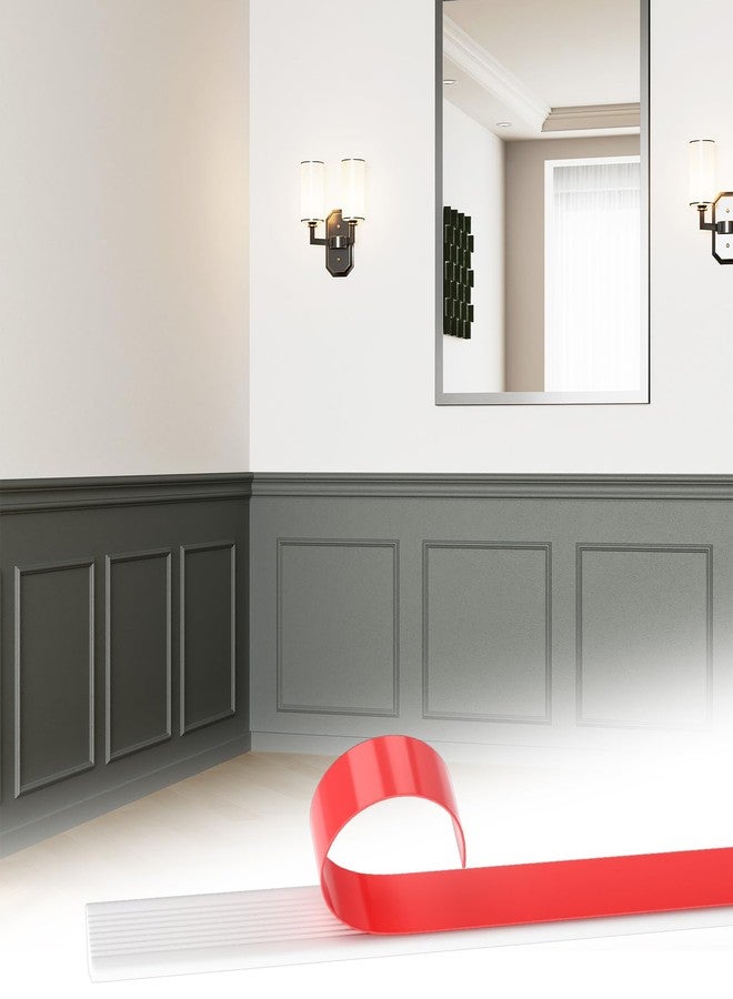 Colingmill 6 Set Accent Wall Molding Kit Premade Wainscoting Panels Wall Molding Peel and Stick Panel White Pre Cut Trim for Walls Picture Frame Molding for Home Decoration (20 x 20 Inch) - Image 1
