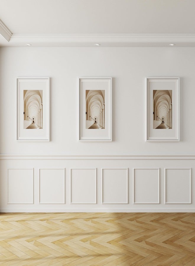 Colingmill 6 Set Accent Wall Molding Kit Premade Wainscoting Panels Wall Molding Peel and Stick Panel White Pre Cut Trim for Walls Picture Frame Molding for Home Decoration (20 x 20 Inch) - Image 2