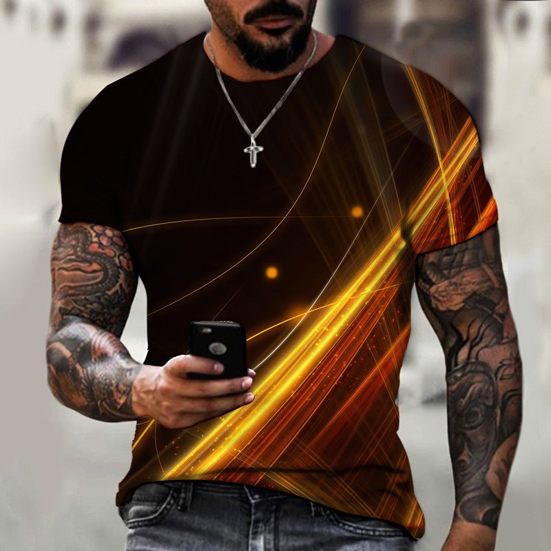 2024 Cool Men'S T-Shirt Export Summer Boys Short Sleeve Top Fashion Casual Personality - Image 1