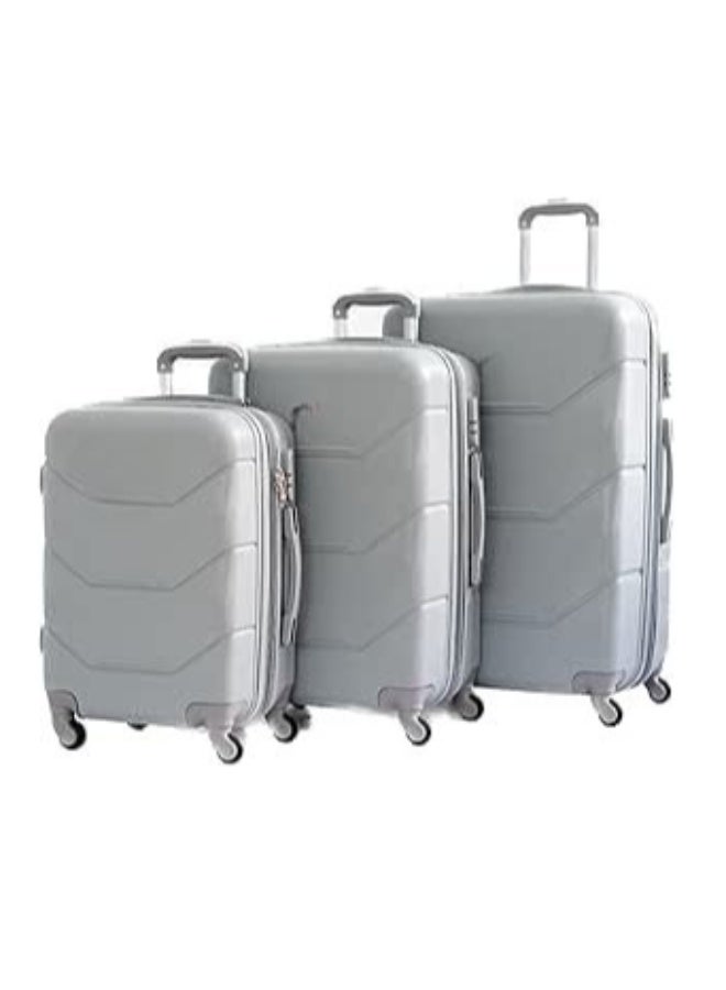 3-Piece ABS Luggage Trolley Bags Set – Durable Travel Suitcases with Smooth Wheels