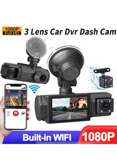 Angmei Dash Cam Front Rear, Full HD Dash Camera for Cars,Built-in Wi-Fi GPS, 3.16” IPS Screen, Night Vision, 170°Wide Angle, WDR, 24H Parking Mode  - Image 1