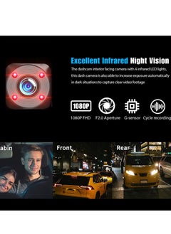 Angmei Dash Cam Front Rear, Full HD Dash Camera for Cars,Built-in Wi-Fi GPS, 3.16” IPS Screen, Night Vision, 170°Wide Angle, WDR, 24H Parking Mode  - Image 5
