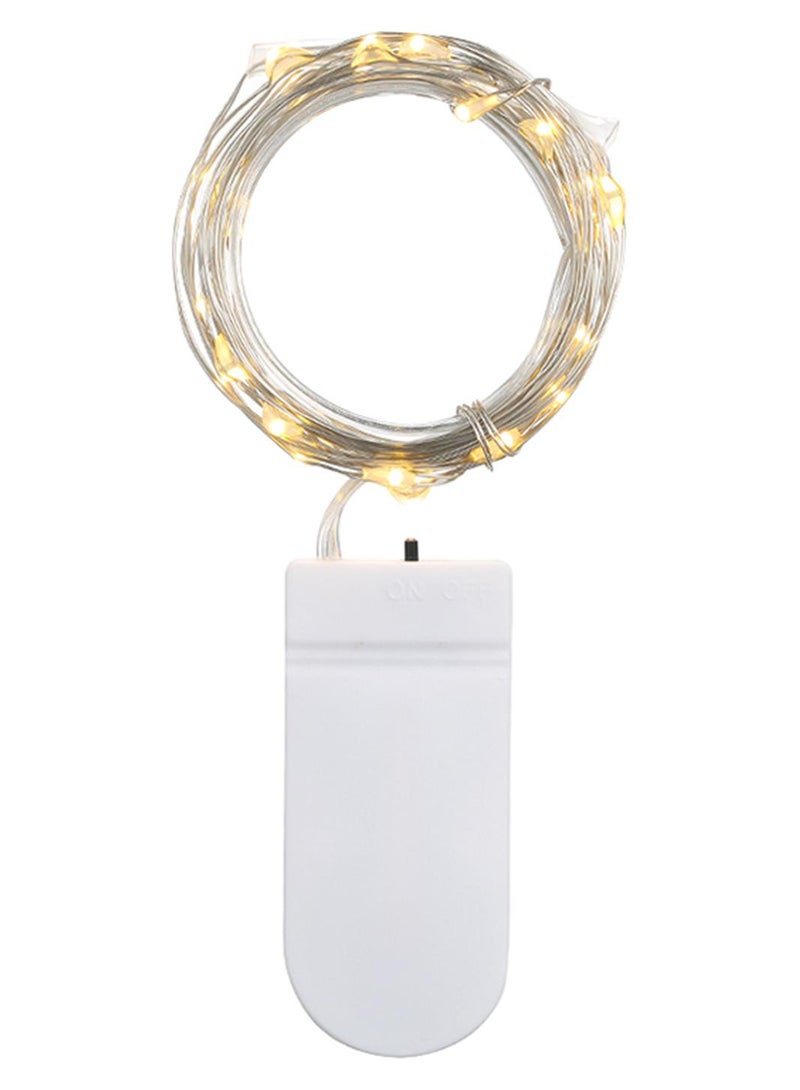 ANSELF White Starry Copper Wire LED String Light 2 Meter for Home Decor Indoor Outdoor Everyday Use - Image 1