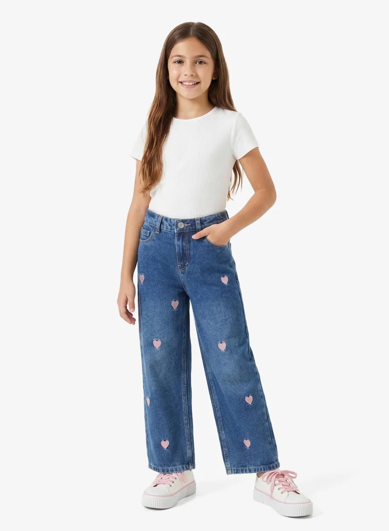 بنياتا جينز مستقيم مطرز